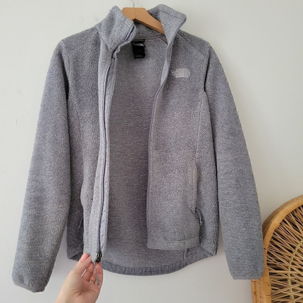 North Face Gray Zip Up Fleece Small - Picture 2 of 15